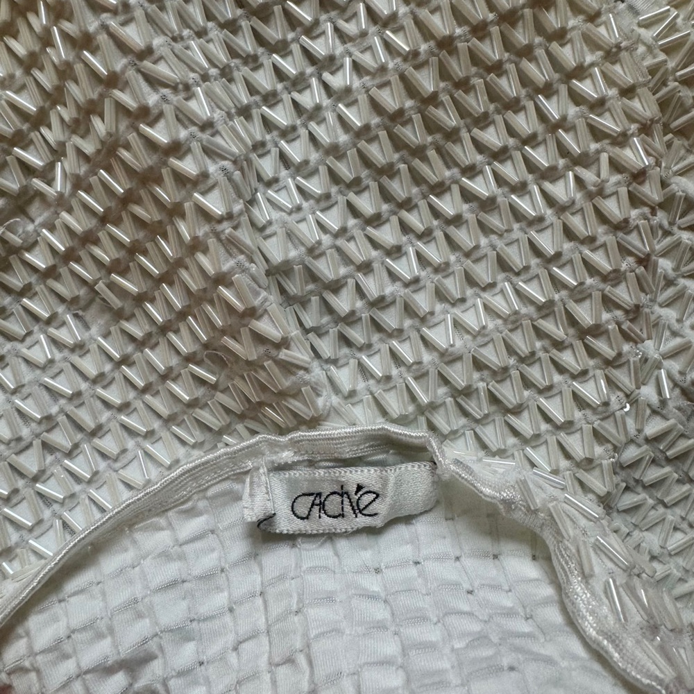 Cache Silver Ribbed Cropped Backless Tank - Picture 3 of 3